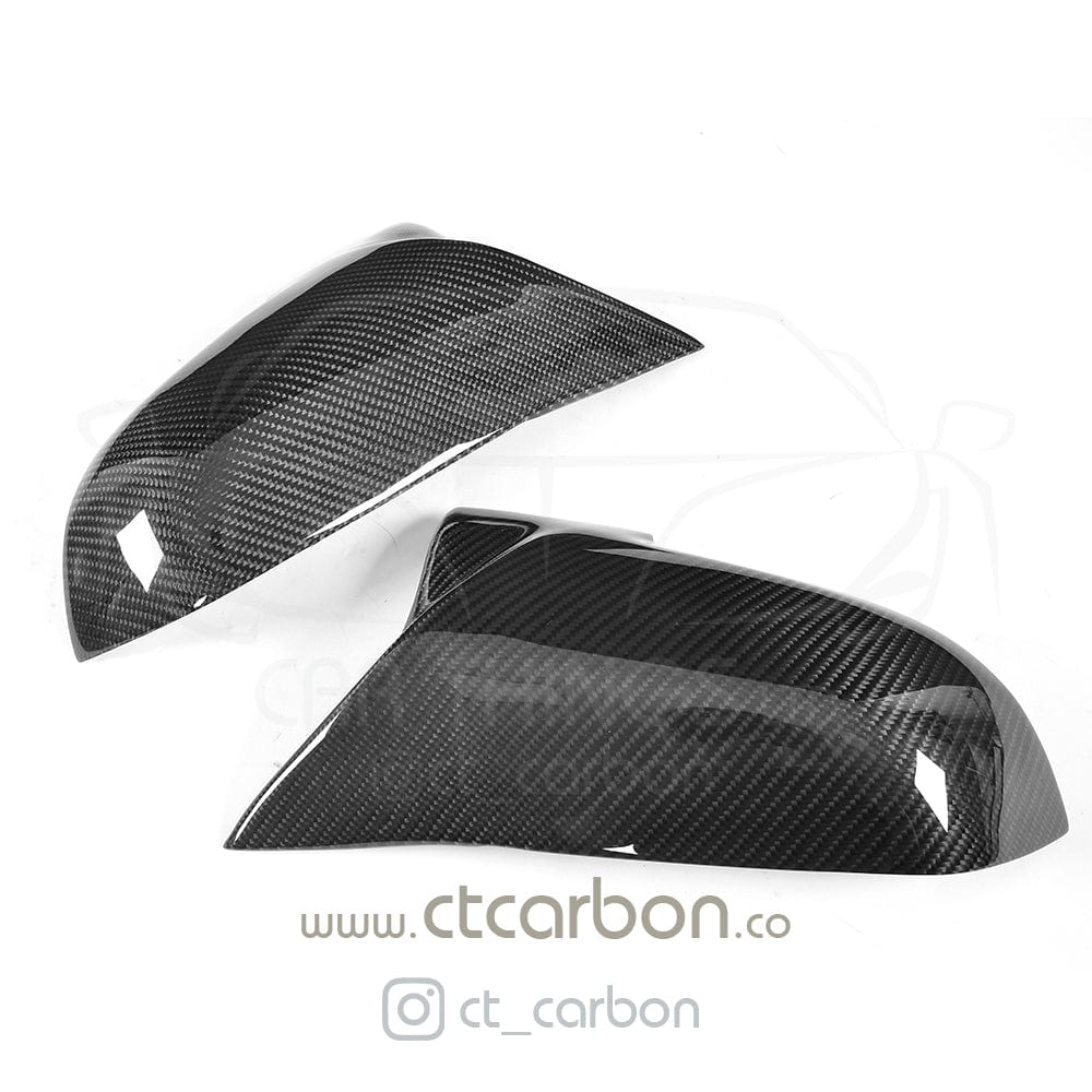 BMW F Series Carbon Fibre Wing Mirror Caps/Covers – Gloss Carbon M Style Replacement Shells | F20 F21 F22 F23 F30 F31 F32 F33 | 1 2 3 4 Series & F87 M2 | OEM+ Mirror Housings by CT Carbon