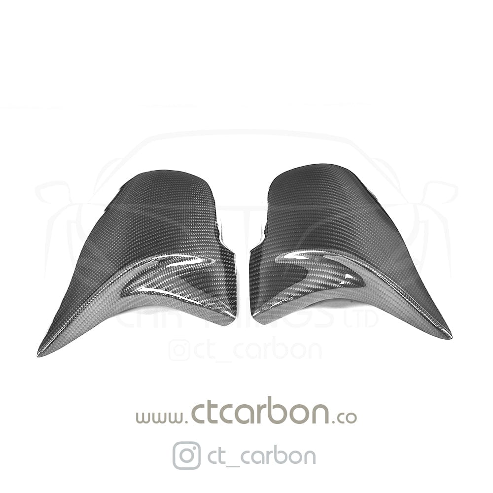 BMW F Series Carbon Fibre Wing Mirror Caps/Covers – Gloss Carbon M Style Replacement Shells | F20 F21 F22 F23 F30 F31 F32 F33 | 1 2 3 4 Series & F87 M2 | OEM+ Mirror Housings by CT Carbon