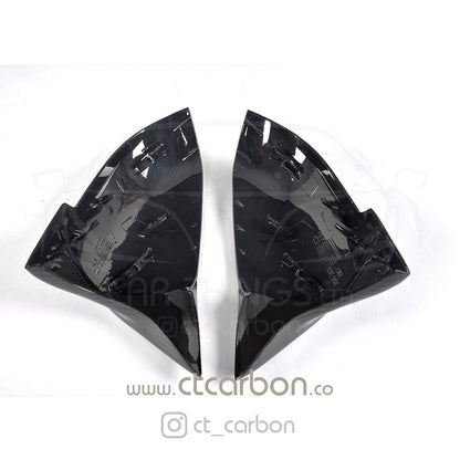 BMW F Series Carbon Fibre Wing Mirror Caps/Covers – Gloss Carbon M Style Replacement Shells | F20 F21 F22 F23 F30 F31 F32 F33 | 1 2 3 4 Series & F87 M2 | OEM+ Mirror Housings by CT Carbon
