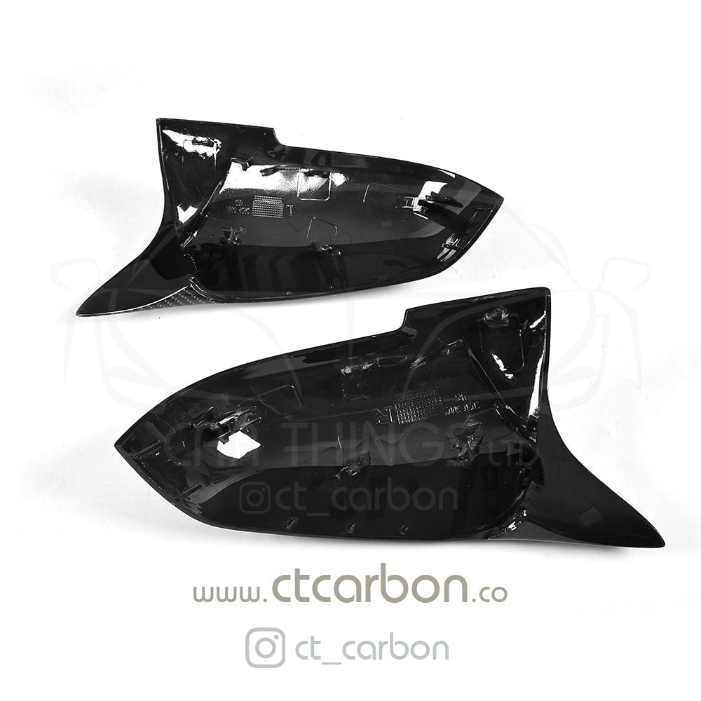 BMW F Series Carbon Fibre Wing Mirror Caps/Covers – Gloss Carbon M Style Replacement Shells | F20 F21 F22 F23 F30 F31 F32 F33 | 1 2 3 4 Series & F87 M2 | OEM+ Mirror Housings by CT Carbon