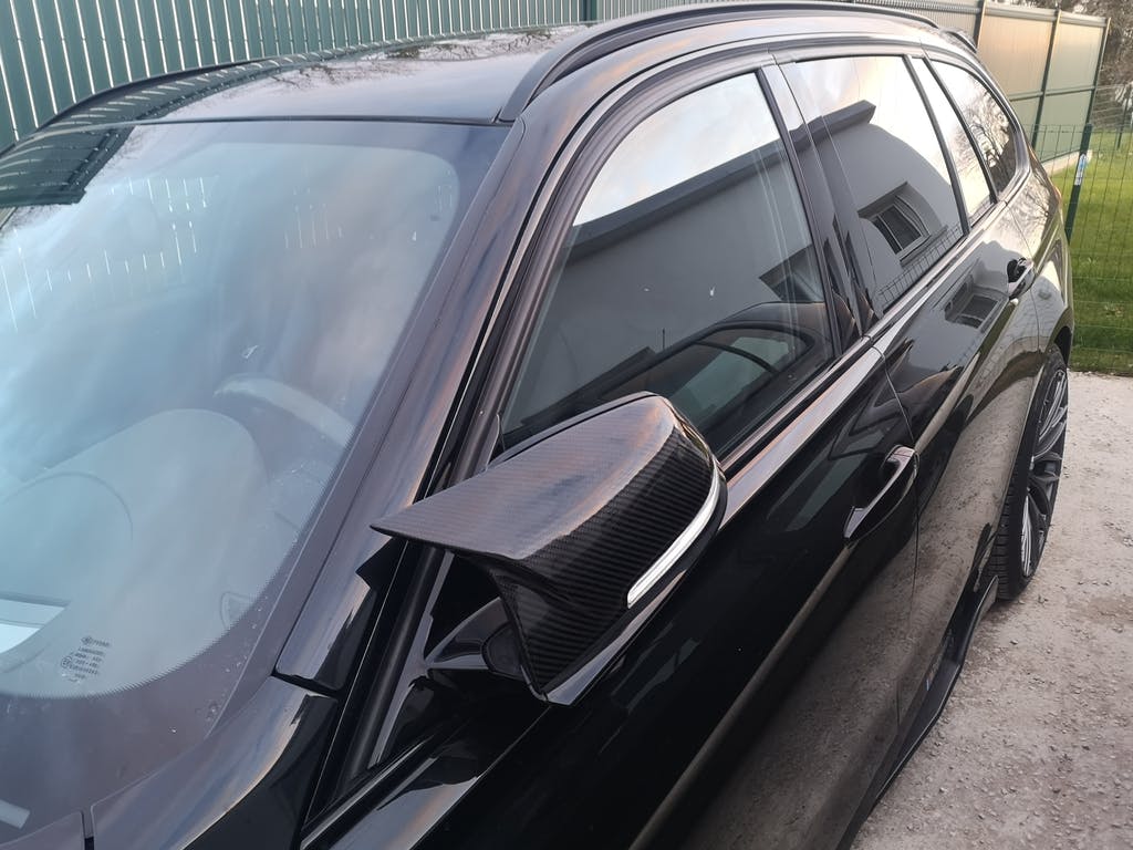 BMW F2x F3x Carbon Fibre Mirror Caps - Wing/Side Mirror Covers Shells Replacement M Style/M Sport Gloss OEM+ - 1 2 3 4 Series F20 F21 F22 F23 F30 F31 F32 F33 + F87 M2 (2015-2020) by CT Carbon