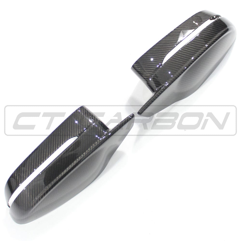 CT Carbon Real Carbon Fibre/Fiber Wing Mirror Caps/Covers for BMW G-Series G80/G81 M3, G82/G83 M4, G87 M2 & G42 M240i (2021+) – LHD Gloss Side Door Mirror Housings/Shells Replacement