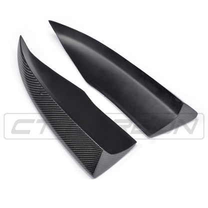 Audi A3 8V S-Line & S3 8V (2014-2017) Pre-Facelift Saloon/Sedan Carbon Fibre/Fiber Rear Diffuser Valance - CT Carbon Rear Splitter Skirt Lip Apron Bumper Extension OEM+