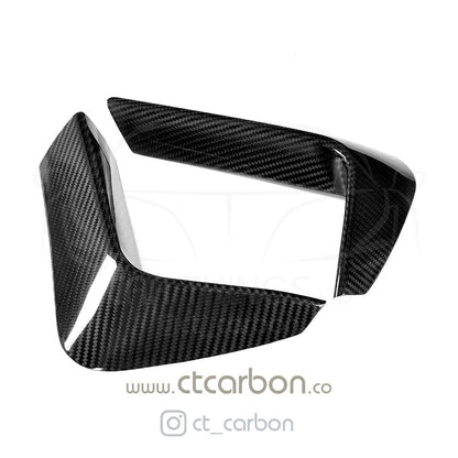 CT Carbon Rear Bumper Canards/Fins/Winglets for BMW M3 & M4 F80 F82 F83 (2014-2020) – Carbon Fibre/Fiber Rear Spats, Aero Fins, Vortex Flicks – F8X Rear Corner Extensions/Valance Winglets – Saloon/Coupe/Convertible
