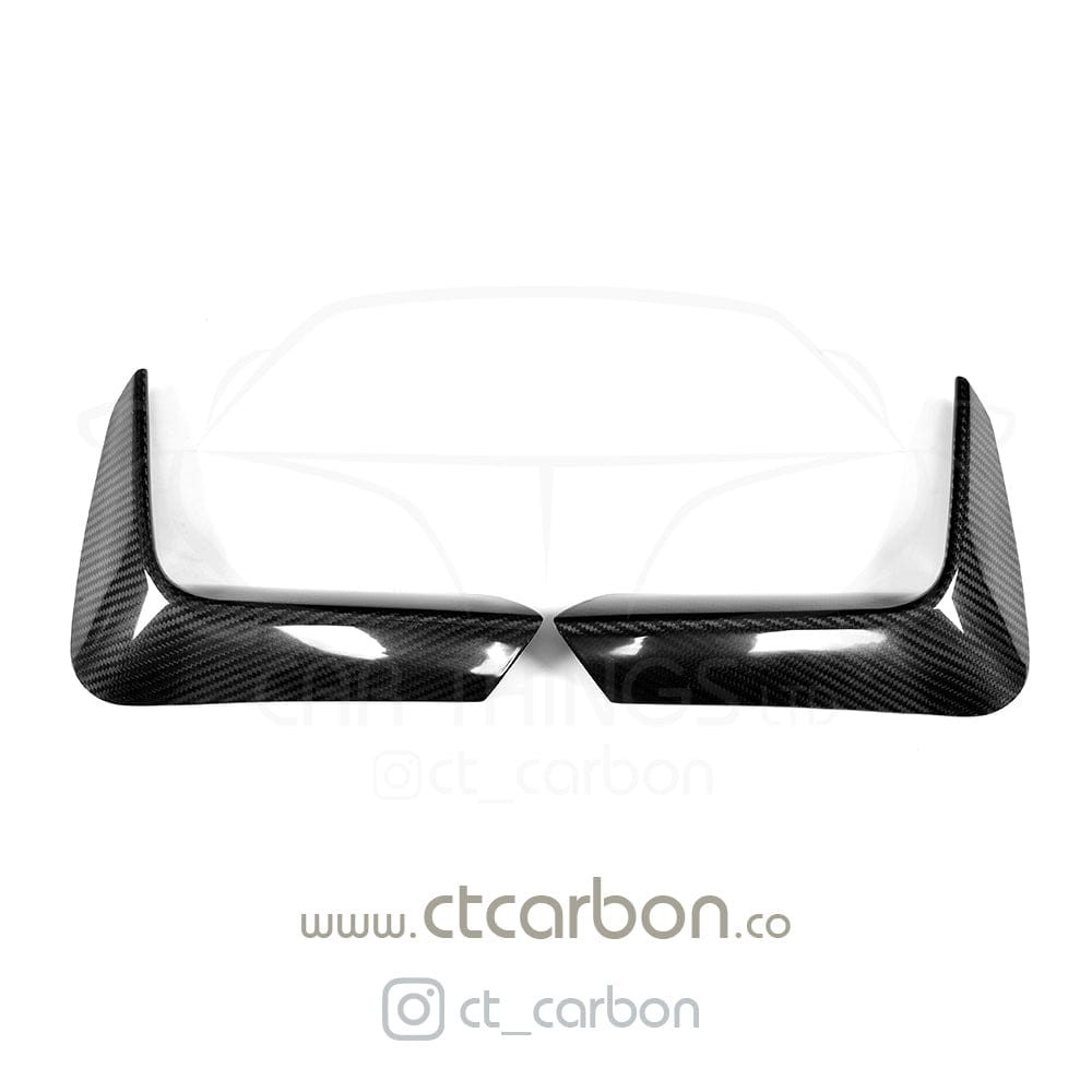 CT Carbon Rear Bumper Canards/Fins/Winglets for BMW M3 & M4 F80 F82 F83 (2014-2020) – Carbon Fibre/Fiber Rear Spats, Aero Fins, Vortex Flicks – F8X Rear Corner Extensions/Valance Winglets – Saloon/Coupe/Convertible