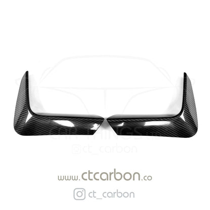 CT Carbon Rear Bumper Canards/Fins/Winglets for BMW M3 & M4 F80 F82 F83 (2014-2020) – Carbon Fibre/Fiber Rear Spats, Aero Fins, Vortex Flicks – F8X Rear Corner Extensions/Valance Winglets – Saloon/Coupe/Convertible