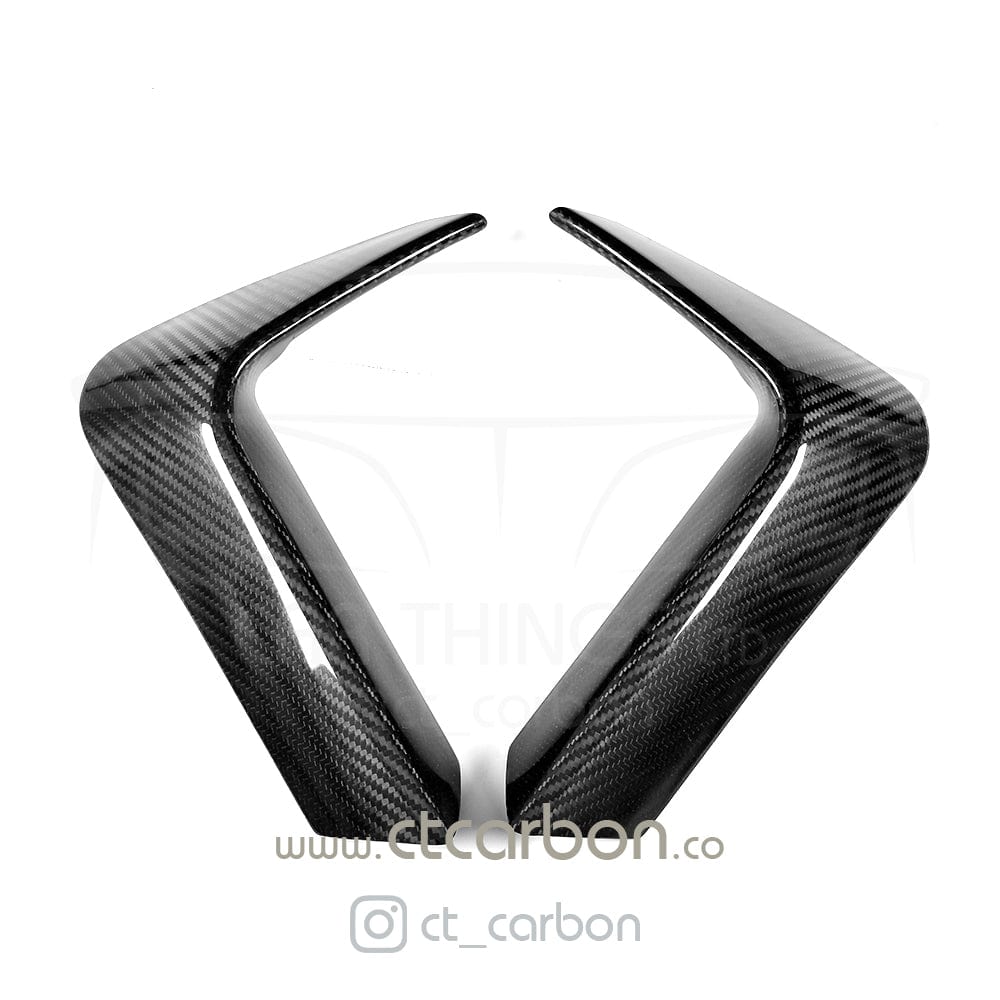 CT Carbon Rear Bumper Canards/Fins/Winglets for BMW M3 & M4 F80 F82 F83 (2014-2020) – Carbon Fibre/Fiber Rear Spats, Aero Fins, Vortex Flicks – F8X Rear Corner Extensions/Valance Winglets – Saloon/Coupe/Convertible