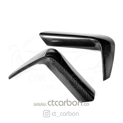 CT Carbon Rear Bumper Canards/Fins/Winglets for BMW M3 & M4 F80 F82 F83 (2014-2020) – Carbon Fibre/Fiber Rear Spats, Aero Fins, Vortex Flicks – F8X Rear Corner Extensions/Valance Winglets – Saloon/Coupe/Convertible