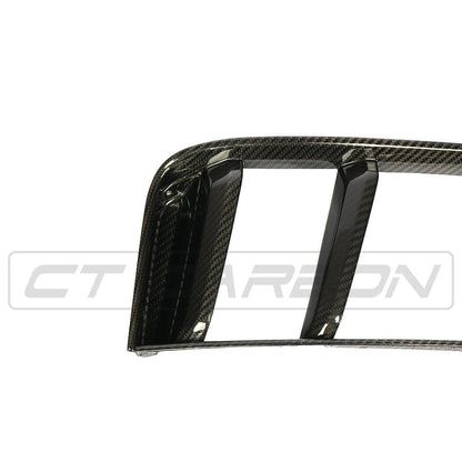 Audi R8 V10 Gen 2 Mk2 Type 4S (2015-2019) Carbon Fibre/Carbon Fiber Rear Quarter Side Intake Vents Grilles/Grills – CT Carbon Pre-Preg Intake Inserts Covers – Fits V10 Plus – Side Air Scoops Mesh Trim Upgrade