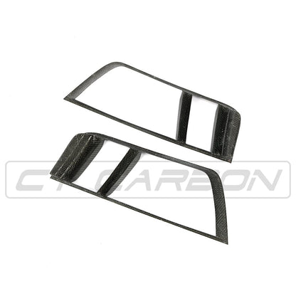 Audi R8 V10 Gen 2 Mk2 Type 4S (2015-2019) Carbon Fibre/Carbon Fiber Rear Quarter Side Intake Vents Grilles/Grills – CT Carbon Pre-Preg Intake Inserts Covers – Fits V10 Plus – Side Air Scoops Mesh Trim Upgrade