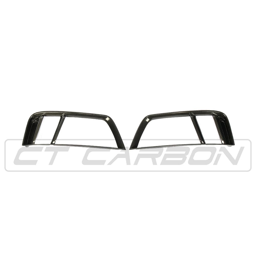 Audi R8 V10 Gen 2 Mk2 Type 4S (2015-2019) Carbon Fibre/Carbon Fiber Rear Quarter Side Intake Vents Grilles/Grills – CT Carbon Pre-Preg Intake Inserts Covers – Fits V10 Plus – Side Air Scoops Mesh Trim Upgrade