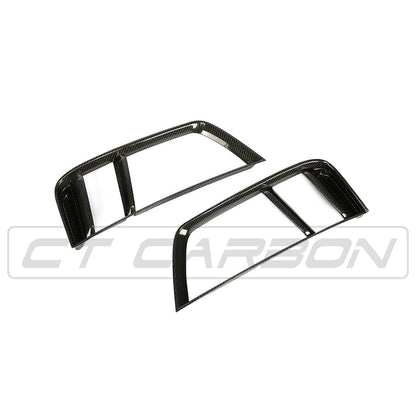 Audi R8 V10/V10 Plus Gen 2 4S Mk2 2015-2019 Carbon Fibre/Fiber Rear Side Vents Grilles - Rear Quarter Air Intake Covers, Duct Inserts & Surrounds (Pair) by CT Carbon