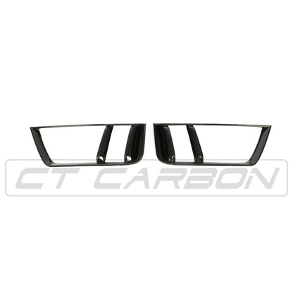 Audi R8 V10/V10 Plus Gen 2 4S Mk2 2015-2019 Carbon Fibre/Fiber Rear Side Vents Grilles - Rear Quarter Air Intake Covers, Duct Inserts & Surrounds (Pair) by CT Carbon