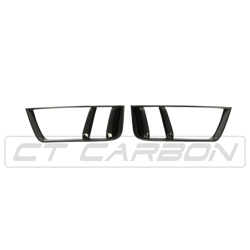 Audi R8 V10 Gen 2 Mk2 Type 4S (2015-2019) Carbon Fibre/Carbon Fiber Rear Quarter Side Intake Vents Grilles/Grills – CT Carbon Pre-Preg Intake Inserts Covers – Fits V10 Plus – Side Air Scoops Mesh Trim Upgrade