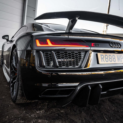 Audi R8 V10/V10 Plus Gen 2 4S Mk2 2015-2019 Carbon Fibre/Fiber Rear Side Vents Grilles - Rear Quarter Air Intake Covers, Duct Inserts & Surrounds (Pair) by CT Carbon