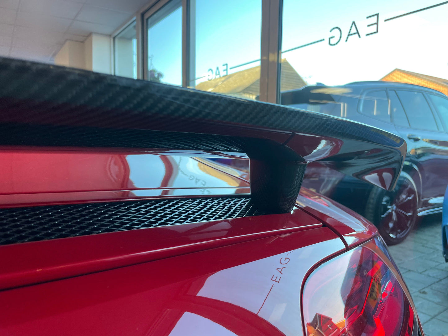 Audi R8 Gen 1 (2006–2015) Carbon Fibre/Carbon Fiber Rear Wing Spoiler by CT Carbon – Type 42 Mk1, fits V8 & V10 – Performance Tail, Decklid/Boot Lid Wing, Lightweight Carbon Aerofoil, Track-Style OEM+ Upgrade