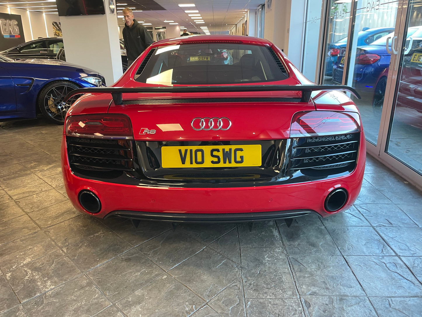 Audi R8 Gen 1 (2006–2015) Carbon Fibre/Carbon Fiber Rear Wing Spoiler by CT Carbon – Type 42 Mk1, fits V8 & V10 – Performance Tail, Decklid/Boot Lid Wing, Lightweight Carbon Aerofoil, Track-Style OEM+ Upgrade