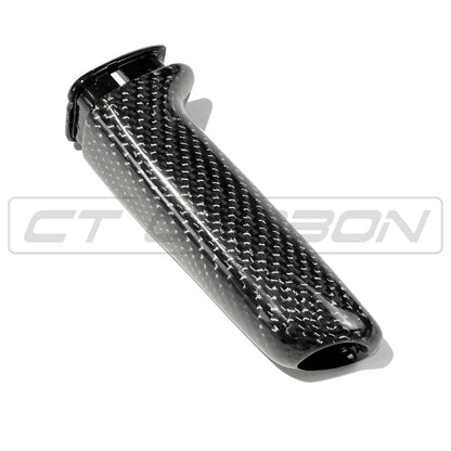 CT Carbon BMW F-Series Carbon Fibre/Fiber Handbrake Handle Lever - Parking Brake / E-Brake Grip Cover | F87 M2, F80 M3, F82 F83 M4, F30 3 Series, F32 F33 F36 4 Series, F20 F21 1 Series, F22 F23 2 Series, F12 F13 M6, F15 X5, F16 X6, F85 X5M, F86 X6M