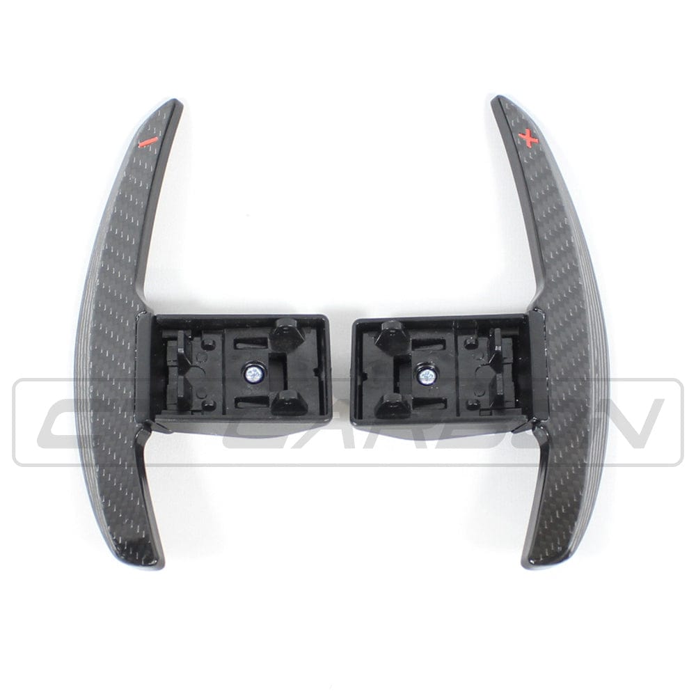 BMW F-Series (Fxx) Carbon Fibre Paddle Shifters – CT Carbon Pre-Preg Dry Carbon Shift/Gear Paddles & Flappy Paddle Extensions | M Performance Style | Fits M2 M3 M4 1 2 3 4 Series F-Chassis & X5 X6 | DCT & ZF Auto Steering Wheel Replacement