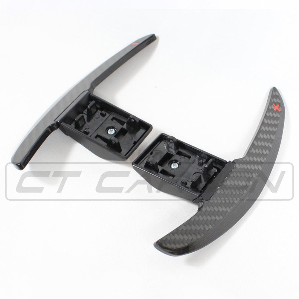 BMW F-Series (Fxx) Carbon Fibre Paddle Shifters – CT Carbon Pre-Preg Dry Carbon Shift/Gear Paddles & Flappy Paddle Extensions | M Performance Style | Fits M2 M3 M4 1 2 3 4 Series F-Chassis & X5 X6 | DCT & ZF Auto Steering Wheel Replacement