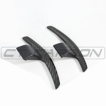 CT Carbon BMW F-Series Paddle Shifters – Real Carbon Fibre Shift Paddle Extensions/Replacement V2 for M2 M3 M4 (F87 F80 F82), 1 2 3 4 Series (F20 F22 F30 F32), X5/X6 (F15 F16), X5M/X6M – Gloss OEM Fit Steering Wheel Gear Selector Levers