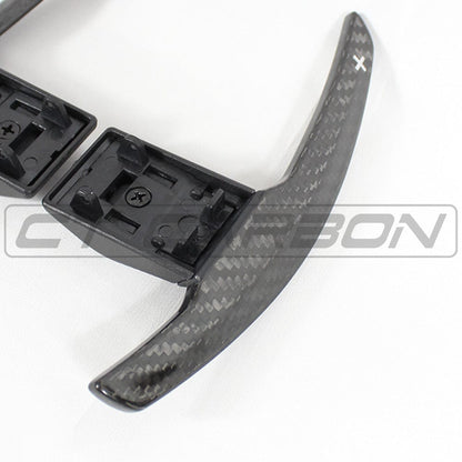 CT Carbon BMW F-Series Paddle Shifters V2 - Carbon Fibre/Fiber Shift Paddles, Steering Wheel Paddle Extensions Replacement for F20 F22 F30 F32 F80 F82 F83 F87 M2 M3 M4 F15 F16 X5 X6 - DCT/Steptronic