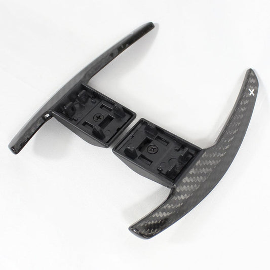 CT Carbon BMW F-Series Paddle Shifters – Real Carbon Fibre Shift Paddle Extensions/Replacement V2 for M2 M3 M4 (F87 F80 F82), 1 2 3 4 Series (F20 F22 F30 F32), X5/X6 (F15 F16), X5M/X6M – Gloss OEM Fit Steering Wheel Gear Selector Levers