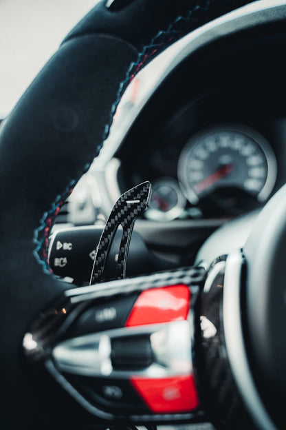 CT Carbon V3 Dry Carbon Paddle Shifters for BMW F-Series/Fxx – Steering Wheel Shift Paddles & Extensions – Fits F20 F30 F32 F80 F82 F87 M2 M3 M4 F15 F16 X5 X6 – Pre-Preg Carbon Fibre/Fiber Gear Change Upgrade – DCT/Steptronic