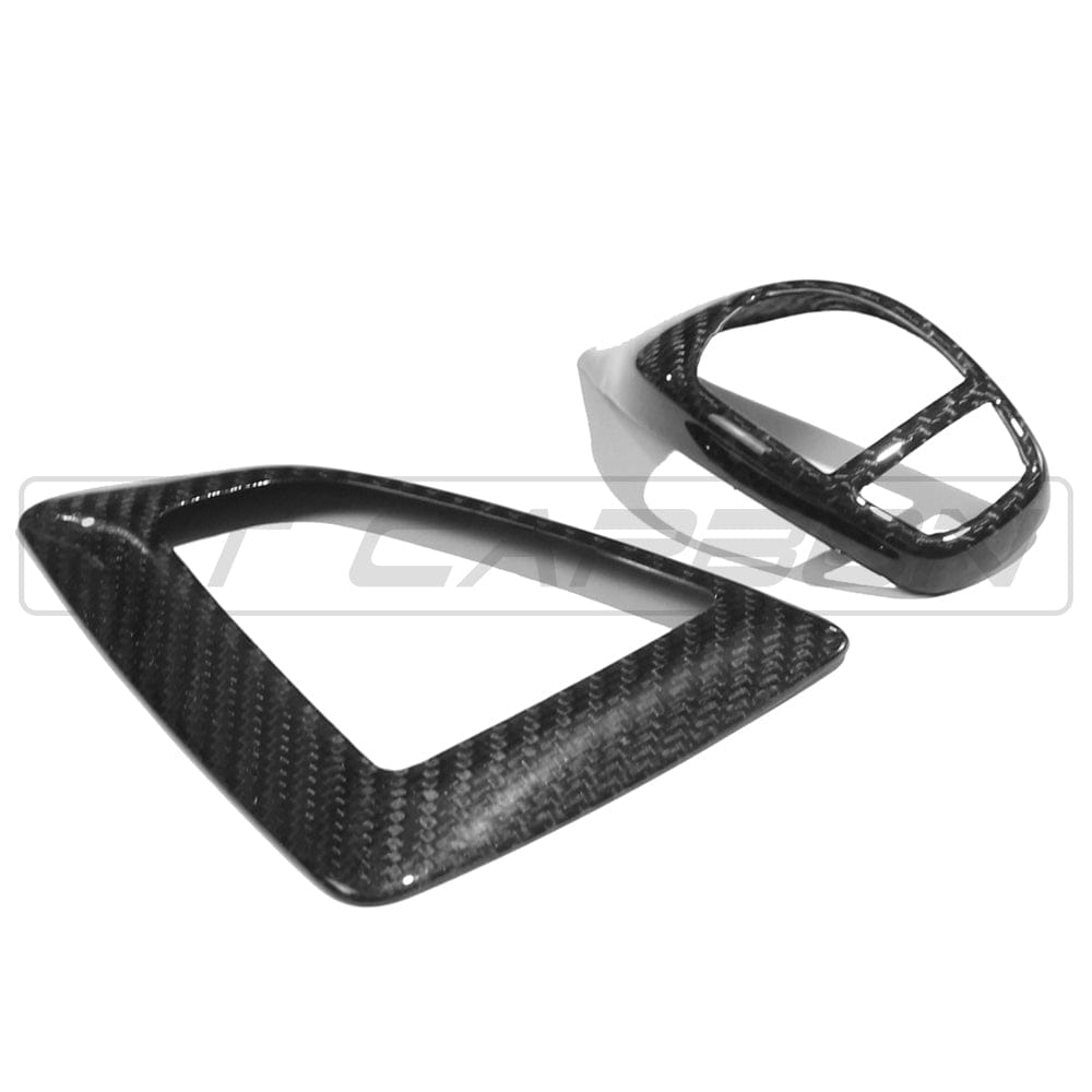 CT Carbon BMW F-Series Carbon Fibre Gear Selector & Centre/Center Console Trim Kit - ZF Electronic Automatic Shifter Cover/Surround Bezel - Real Gloss Prepreg Carbon - Left Hand Drive Only - Fits F20 F21 F22 F23 F30 F31 F32 F33 F10 F11 F15 F16 (V2)
