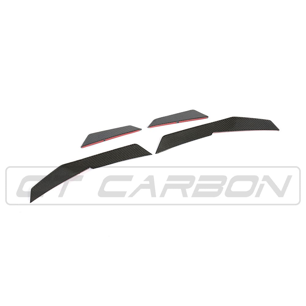 Audi R8 V10 4S Mk2 (2015-2019) Carbon Fibre (Fiber) Front Bumper Side Canards / Dive Planes Aero Fins Winglets Flicks Blades – Gen 2 V10 Plus Compatible – CT Carbon