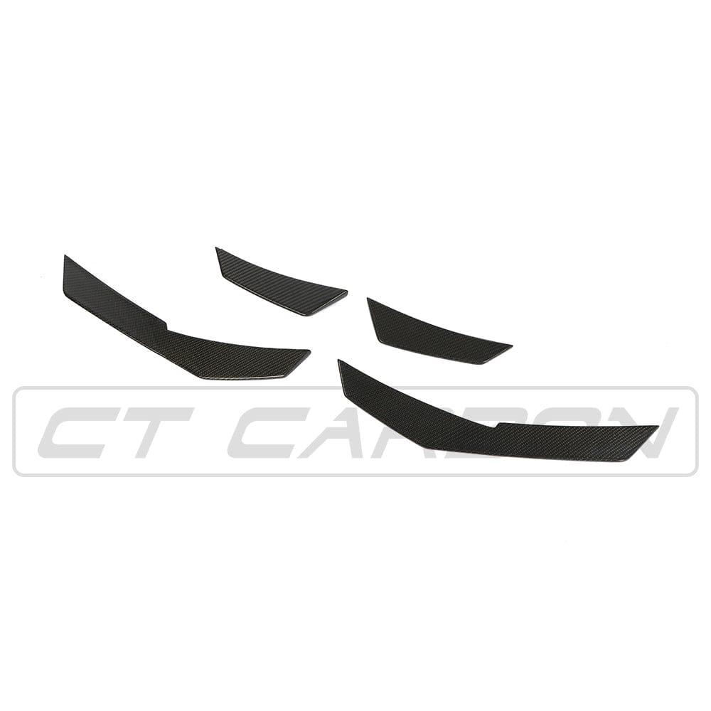 Audi R8 V10 4S Mk2 (2015-2019) Carbon Fibre (Fiber) Front Bumper Side Canards / Dive Planes Aero Fins Winglets Flicks Blades – Gen 2 V10 Plus Compatible – CT Carbon
