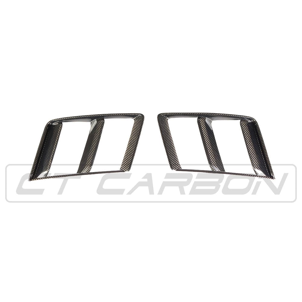 Audi R8 V10 Gen 2 Mk2 (4S) Carbon Fibre/Fiber Side Vents Grilles Intake Covers – Front Bumper Side Vent Trims, Intake Surrounds & Air Duct Inserts – Fits 2015–2019 V10 & V10 Plus – CT Carbon Pair