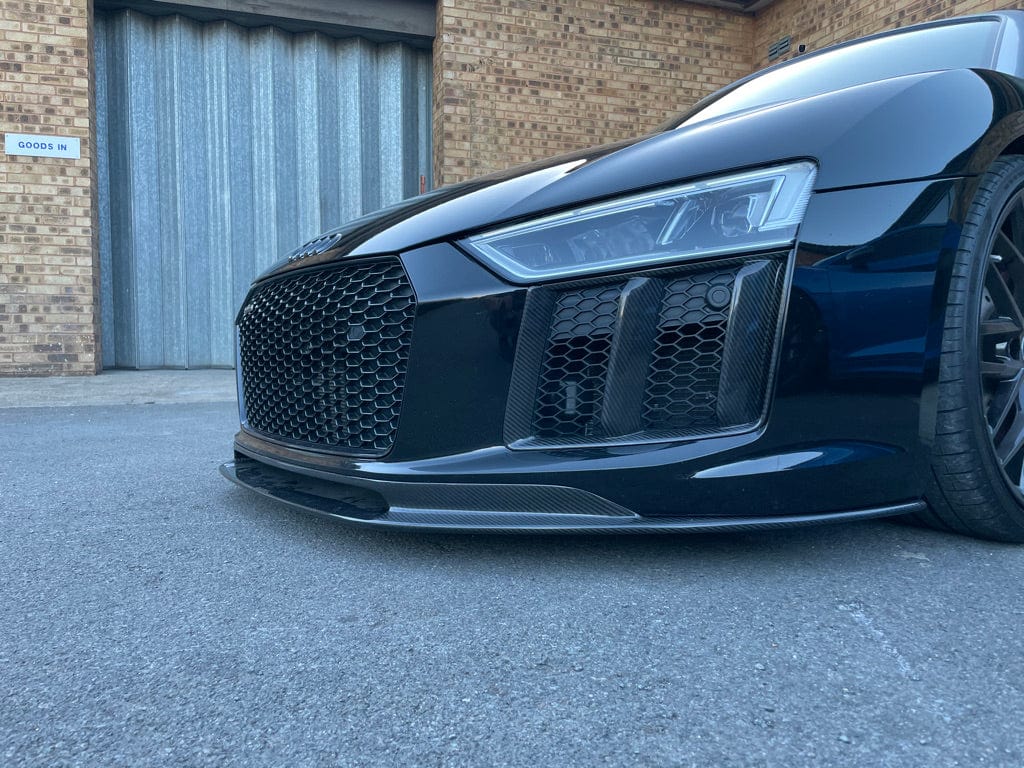 Audi R8 V10 Gen 2 Mk2 (4S) Carbon Fibre/Fiber Side Vents Grilles Intake Covers – Front Bumper Side Vent Trims, Intake Surrounds & Air Duct Inserts – Fits 2015–2019 V10 & V10 Plus – CT Carbon Pair