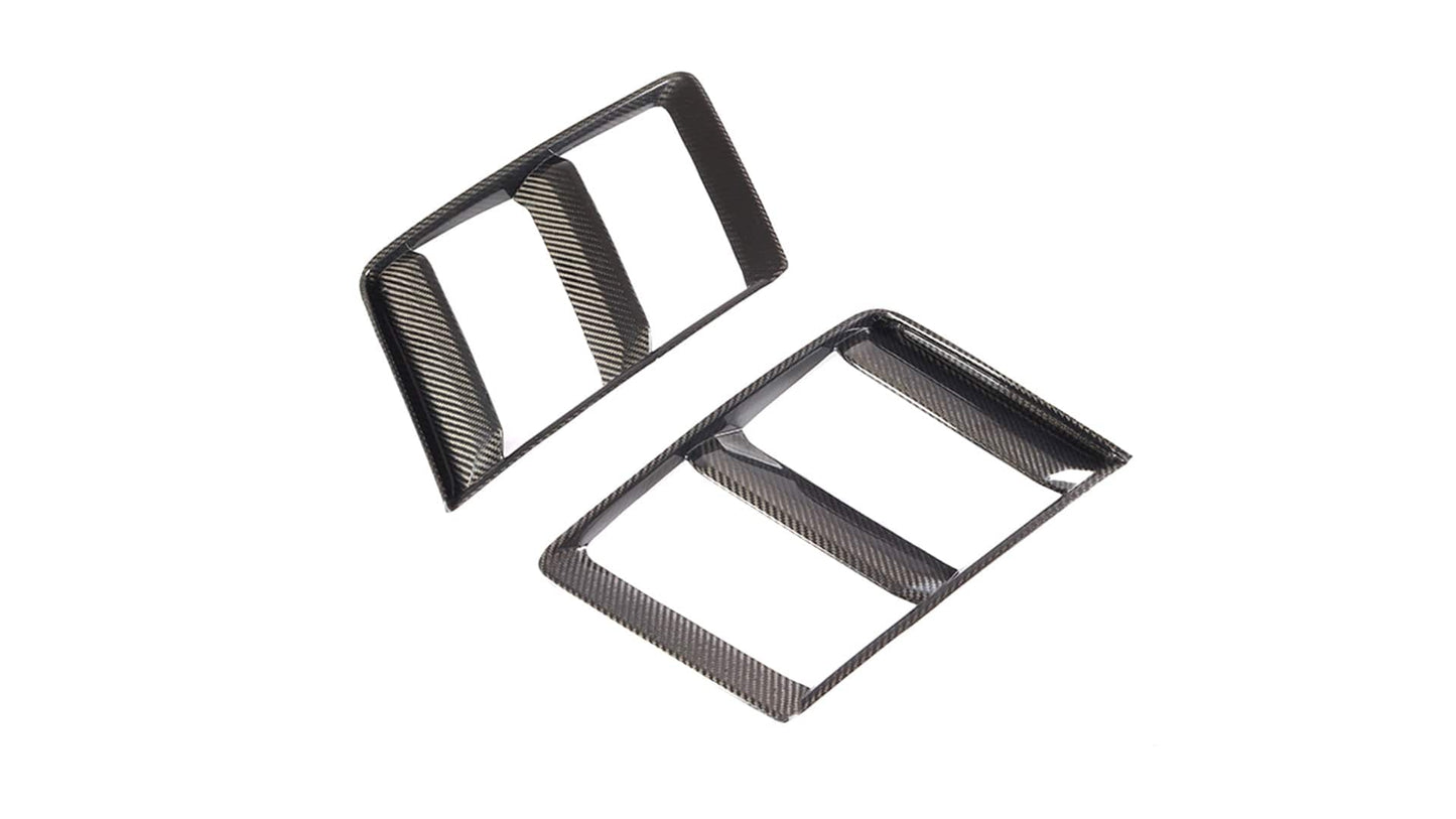 Audi R8 V10 Gen 2 Mk2 (4S) Carbon Fibre/Fiber Side Vents Grilles Intake Covers – Front Bumper Side Vent Trims, Intake Surrounds & Air Duct Inserts – Fits 2015–2019 V10 & V10 Plus – CT Carbon Pair