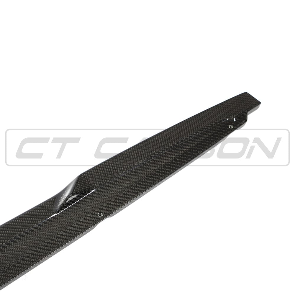 Audi A3/S3 8Y 2020+ Carbon Fibre/Fiber Side Skirts – CT Design by CT Carbon Gloss Side Extensions Splitters (A3 8Y S-Line & S3 8Y) Rocker Panel/Sill Extensions OEM+ Aero Body Kit | Side Blades