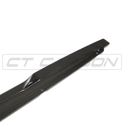 Audi A3/S3 8Y 2020+ Carbon Fibre/Fiber Side Skirts – CT Design by CT Carbon Gloss Side Extensions Splitters (A3 8Y S-Line & S3 8Y) Rocker Panel/Sill Extensions OEM+ Aero Body Kit | Side Blades