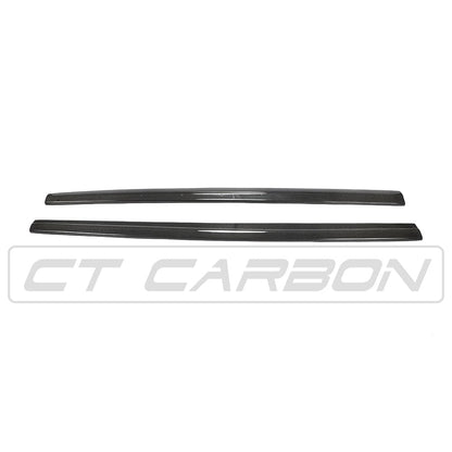 Audi A3/S3/RS3 8V Saloon (Sedan) Carbon Fibre/Carbon Fiber Side Skirts – CT Carbon Side Splitters, Rocker Panel/Sill Extensions, Side Blades | 2013–2020 A3 S line & S3, 2015–Current RS3 | Gloss Carbon, OEM+ Fit