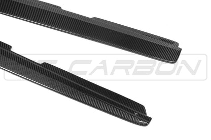 BMW F20 1 Series & F22/F23 2 Series Carbon Fibre/Carbon Fiber Side Skirts, Side Skirt Extensions/Sill Extensions/Side Splitters, Gloss Carbon M Performance/MP Style Rocker Panel Blades, F2x (2014-2020, Coupe/Convertible)