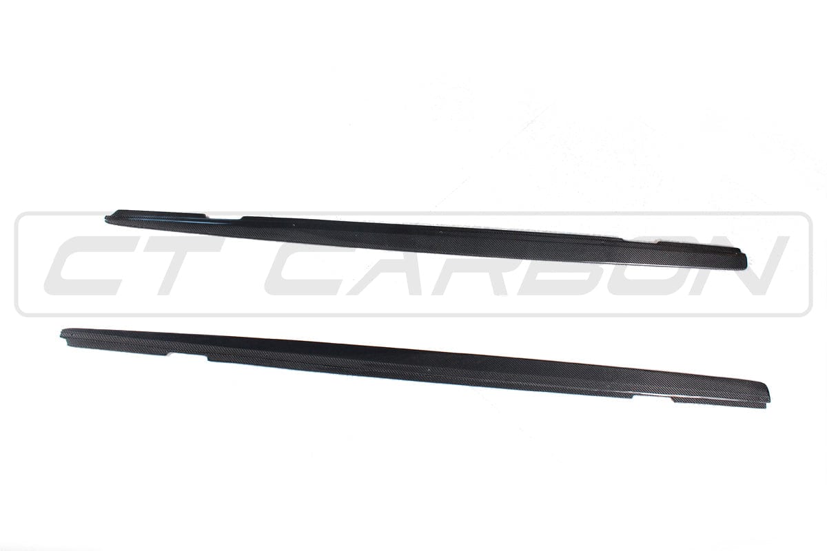 BMW F20 1 Series & F22/F23 2 Series Carbon Fibre/Carbon Fiber Side Skirts, Side Skirt Extensions/Sill Extensions/Side Splitters, Gloss Carbon M Performance/MP Style Rocker Panel Blades, F2x (2014-2020, Coupe/Convertible)