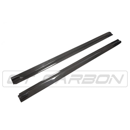 BMW X5 M Sport/X5M F15 F85 X6 M Sport/X6M F16 F86 Carbon Fiber/Fibre Side Skirt Extensions & Side Splitters - 3D Design Style Rocker Panel Side Blades Sill Covers Aero Kit (2013-2018) by CT Carbon