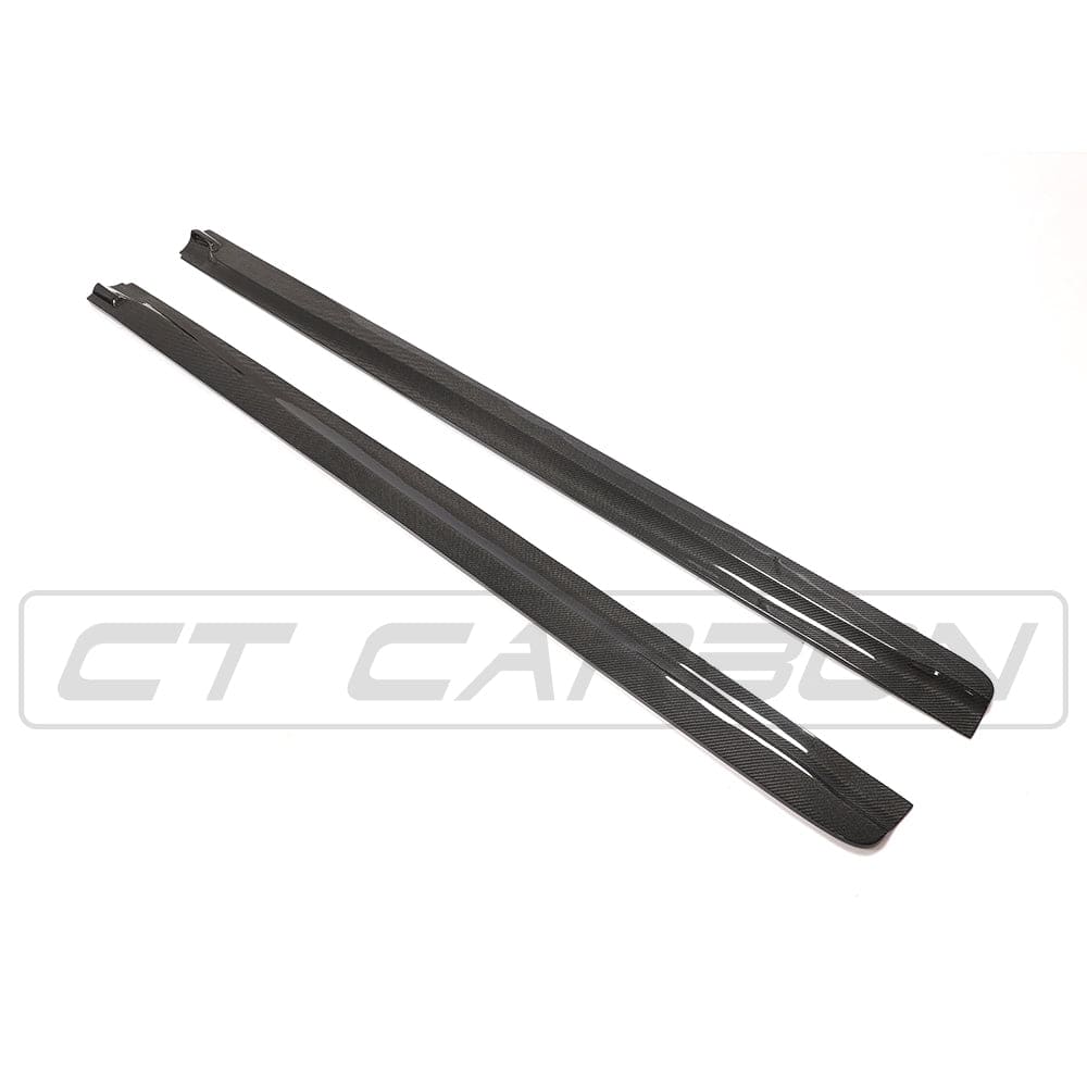 BMW X5 M Sport/X5M F15 F85 X6 M Sport/X6M F16 F86 Carbon Fiber/Fibre Side Skirt Extensions & Side Splitters - 3D Design Style Rocker Panel Side Blades Sill Covers Aero Kit (2013-2018) by CT Carbon