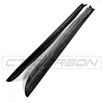BMW X5 F15 2013-2018 & X5M F85 2015-2018 Carbon Fibre (Carbon Fiber) Side Skirt Extensions / Side Splitters, Rocker Panel Sill Blades – M Performance Style CFRP, Fits M Sport – CT Carbon