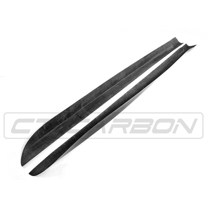 BMW X5 F15 2013-2018 & X5M F85 2015-2018 Carbon Fibre (Carbon Fiber) Side Skirt Extensions / Side Splitters, Rocker Panel Sill Blades – M Performance Style CFRP, Fits M Sport – CT Carbon