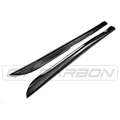 BMW X5 F15 2013-2018 & X5M F85 2015-2018 Carbon Fibre (Carbon Fiber) Side Skirt Extensions / Side Splitters, Rocker Panel Sill Blades – M Performance Style CFRP, Fits M Sport – CT Carbon