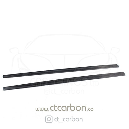 BMW 4 Series F32 F33 Carbon Fibre/Fiber Side Skirts - M Performance Style Side Skirt Extensions, Side Split
