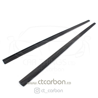 BMW 4 Series F32 F33 Carbon Fibre/Fiber Side Skirts - M Performance Style Side Skirt Extensions, Side Split