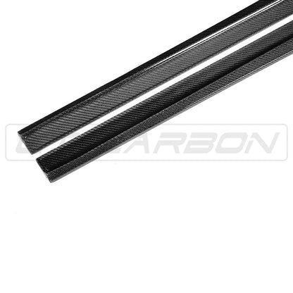 BMW F90 M5 & G30/G31 5 Series Carbon Fibre/Carbon Fiber Side Skirts – Side Skirt Extensions, Side Splitters, Side Lips, Sill/Rocker Panel Blades – M Performance Style OEM+ (2016–2024 Saloon & Touring)