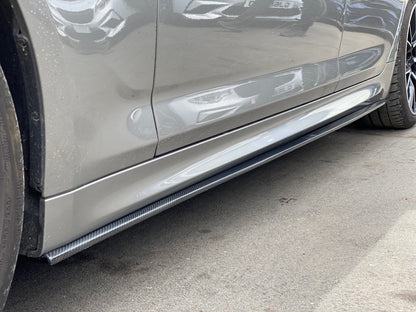 BMW 5 Series G30/G31 Touring (2016-2024) & M5 F90 (2018-2024) Carbon Fibre Side Skirts – M Performance/M Sport Style Side Skirt Extensions, Sill/Rocker Extensions – Gloss Carbon Side Blades & Splitters by CT Carbon