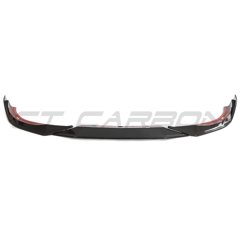 BMW 2 Series G42 Coupe Front Lip Spoiler Splitter – Carbon Fibre (Fiber) Gloss – 2022+ M240i & All Models – Chin Spoiler / Front Bumper Lip / Aero Valance – CT Design