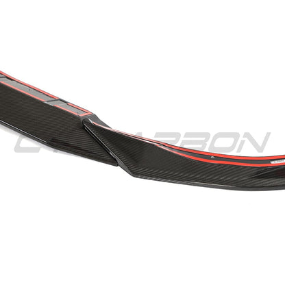 BMW 2 Series G42 Coupe Front Lip Spoiler Splitter – Carbon Fibre (Fiber) Gloss – 2022+ M240i & All Models – Chin Spoiler / Front Bumper Lip / Aero Valance – CT Design